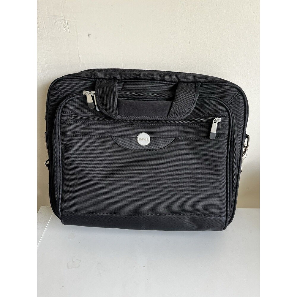 Genuine Dell Laptop Bag Briefcase Messenger Case Nylon Black w/Shoulder Strap